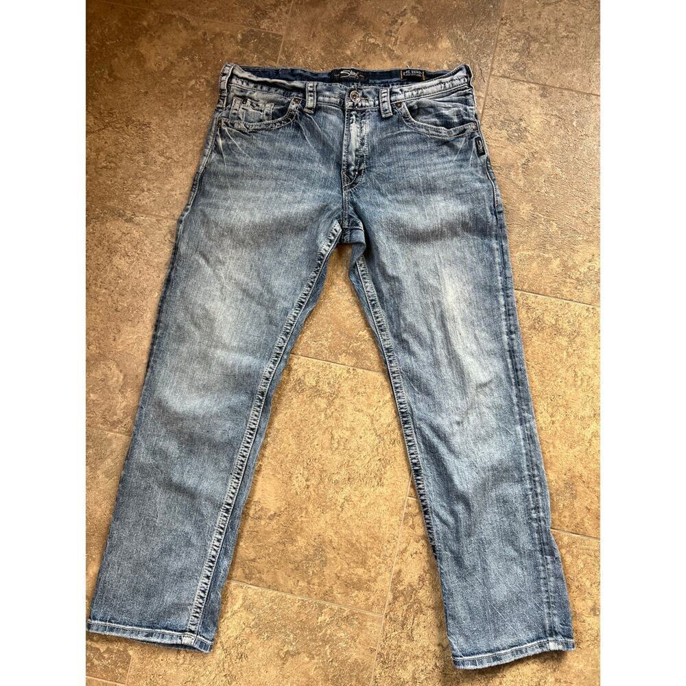 Silver Eddie Relaxed Fit Slim Straight Jeans, Men's W38, L34